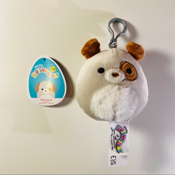 Harrison Fuzzy Belly Dog Squishmallow Clip - Picture 8 of 10